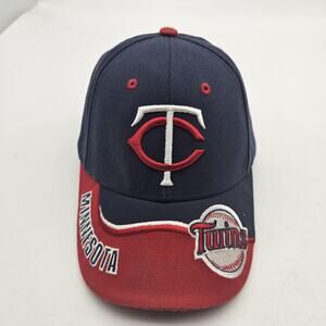 Minnesota Twins Hat Cap Strap Back Youth Navy MLB Baseball Two Tone Embroidered
